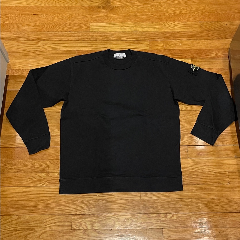 Stone Island Logo-Appliquèd Garment-Dyed Organic Cotton-Jersey Sweatshirt